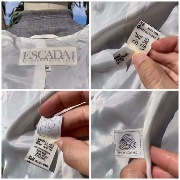 Vintage 80’s ESCADA Double Breasted Blazer & Skirt Set - Picture 15 of 16